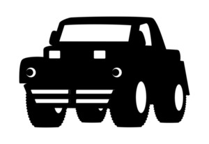 300x206 Black Shape Jeep Vector Royalty Free Stock Image