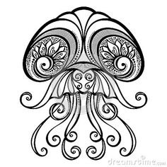 236x236 Jellyfish Tattoo Tribal
