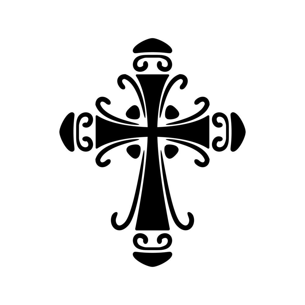 1000x1000 Ornate Cross Stencil Stenciling, Cricut And Silhouettes