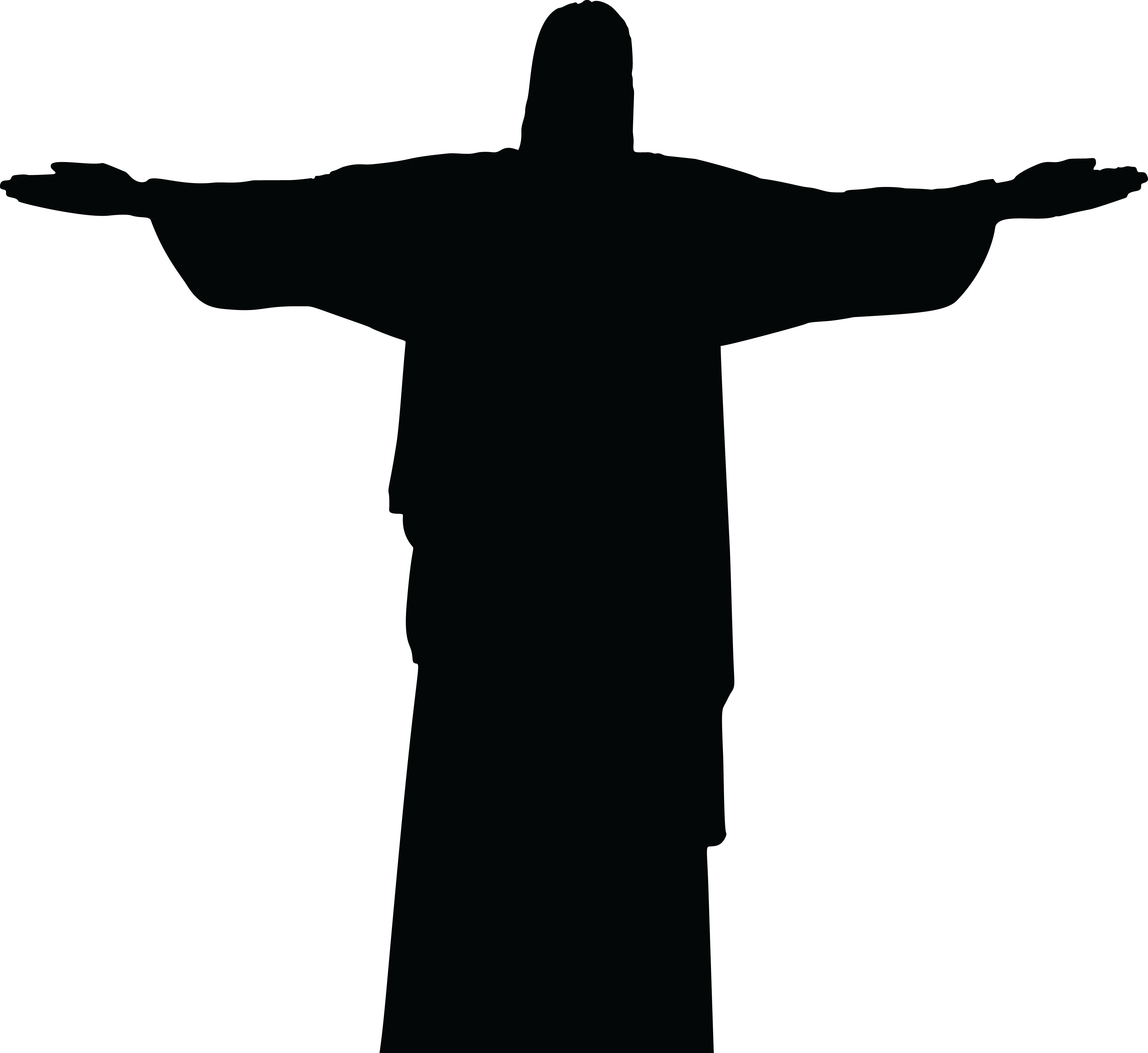 4000x3671 Free Clipart Of A Silhouetted Christ The Redeemer Statue