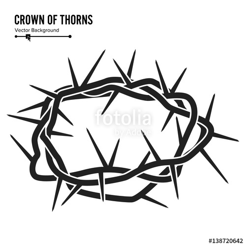 500x500 Crown Of Thorns. Silhouette Of A Crown Of Thorns. Jesus Christ