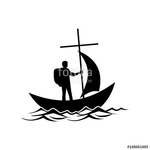 500x500 Christian Illustration. Follower Of Jesus Christ Floats In