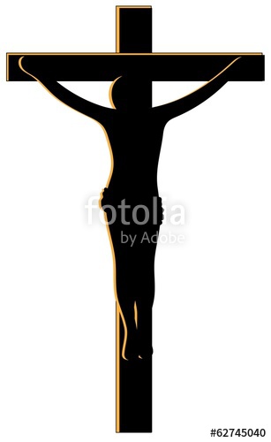 307x500 Crucifixion Of Jesus Christ Silhouette Stock Image And Royalty