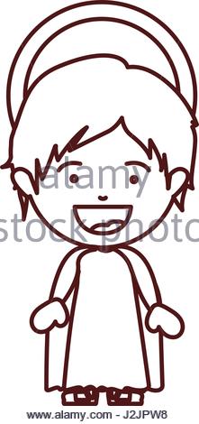 221x470 Brown Silhouette Of Face Child Jesus Stock Vector Art