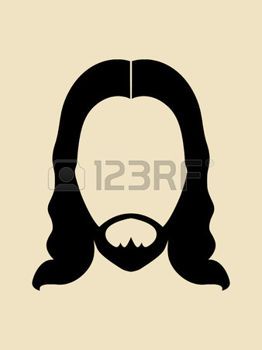 262x350 Jesus Face Silhouette