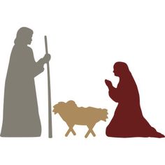 236x236 Nativity Mary Holding Baby Jesus Baby Jesus, Silhouette Design