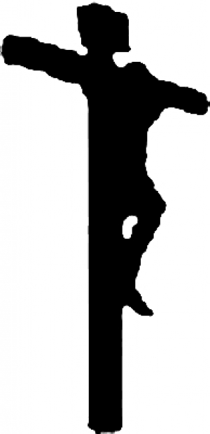 300x618 Jesus On Cross Car Or Truck Window Decal Sticker