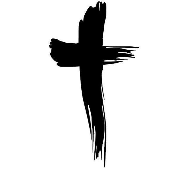 640x640 6.5cm12cm Cross Fashion Blacksilver Vinyl Decal Car Window