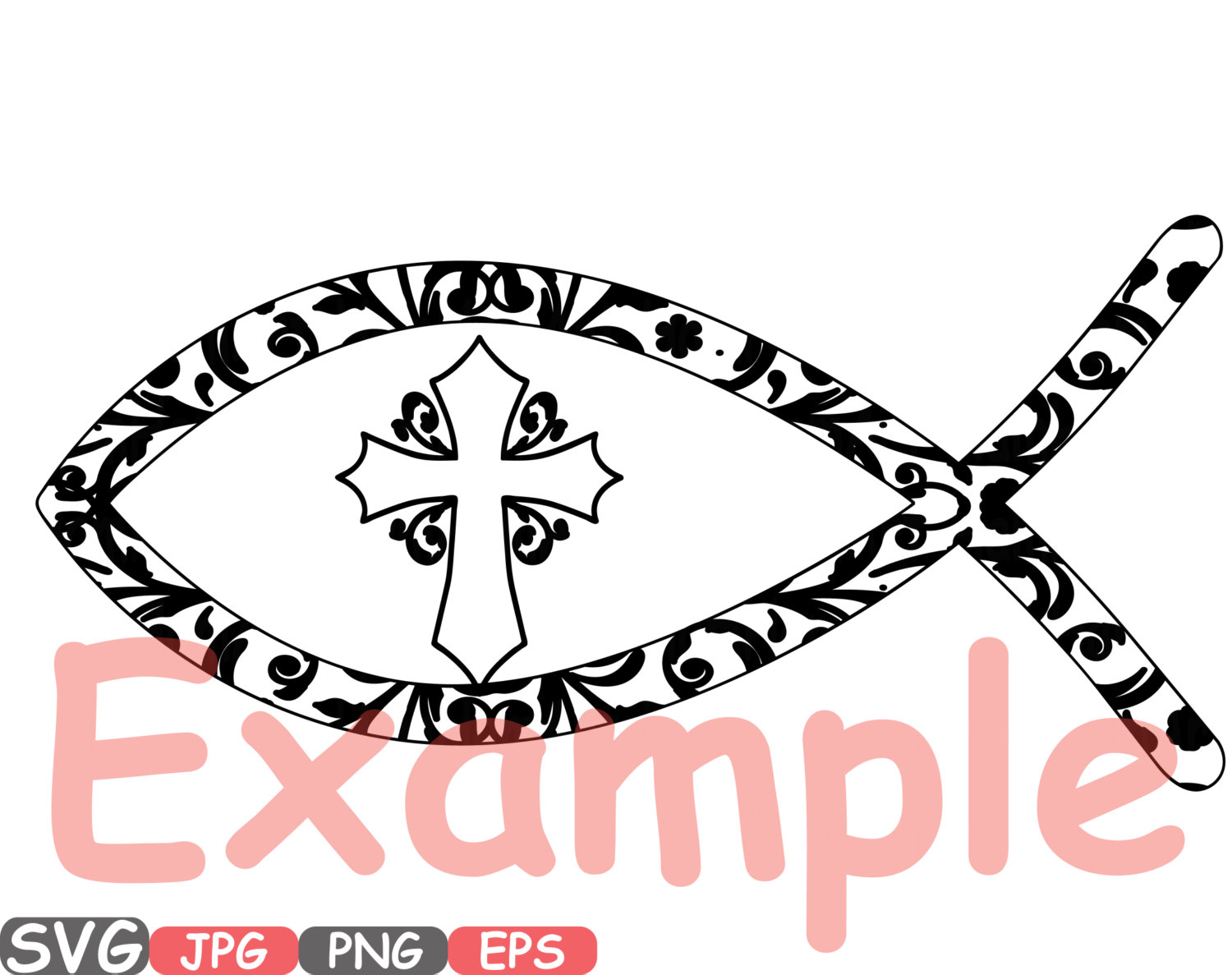 1500x1187 Jesus Fish Svg Silhouette Cutting Files Jesus Religious Jesus