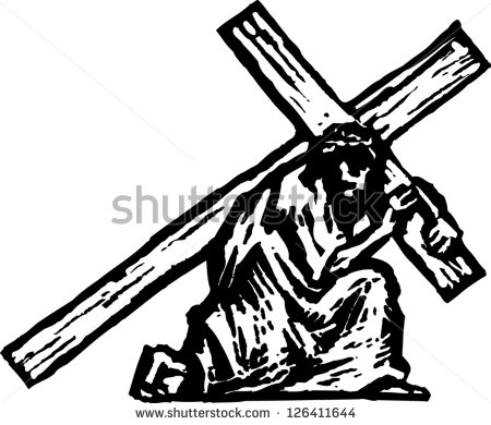 450x390 Free Jesus Carrying Cross Clipart