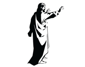 340x270 Image Of Jesus Decal. Portrait Of Jesus Christ Sticker. Face