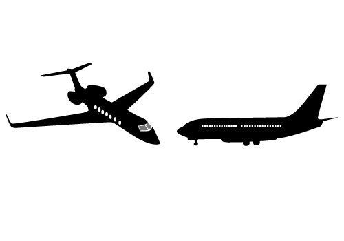 500x350 Small Jet Clipart Silhouette