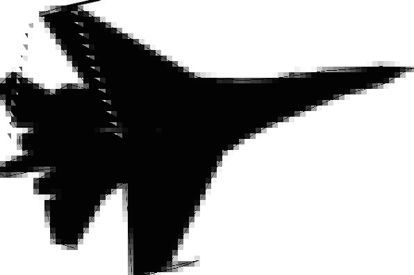 596x396 Fighter Jet, Outline, Plane, Flat, Silhouette, Technology