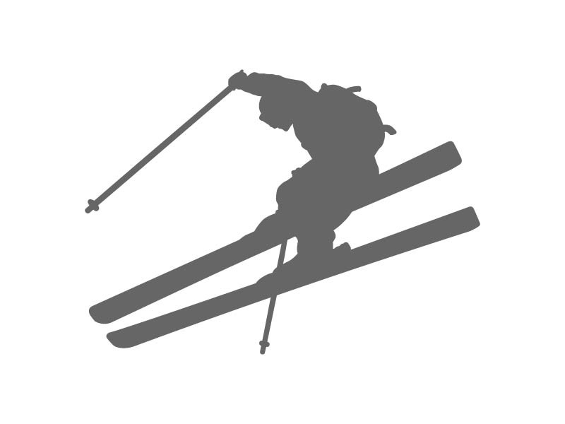 800x600 Skier Logo With Shapes