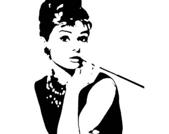 340x270 Handmade Audrey Hepburn Silhouette Pdf Cross Stitch Pattern