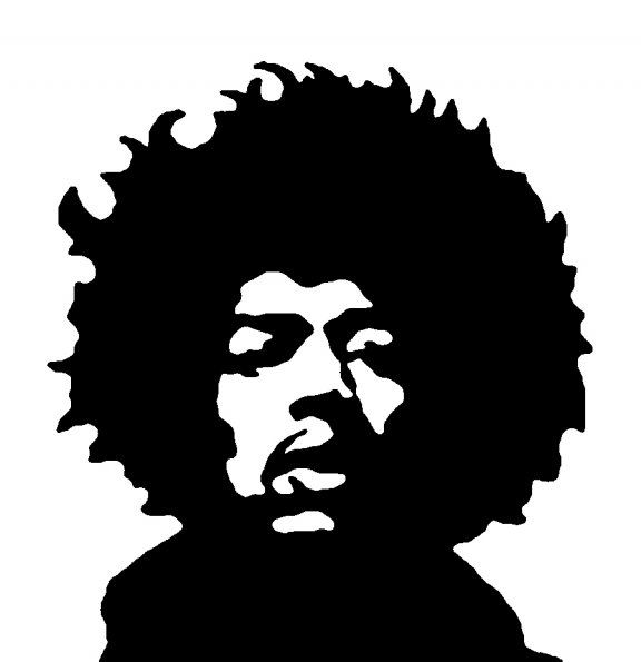 Jimi Hendrix Silhouette Vector at GetDrawings | Free download