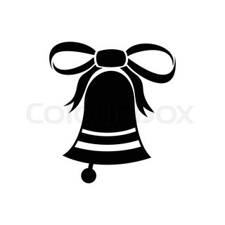 320x320 Jingle Bells With Red Ribbon Isolated On Background. Christmas