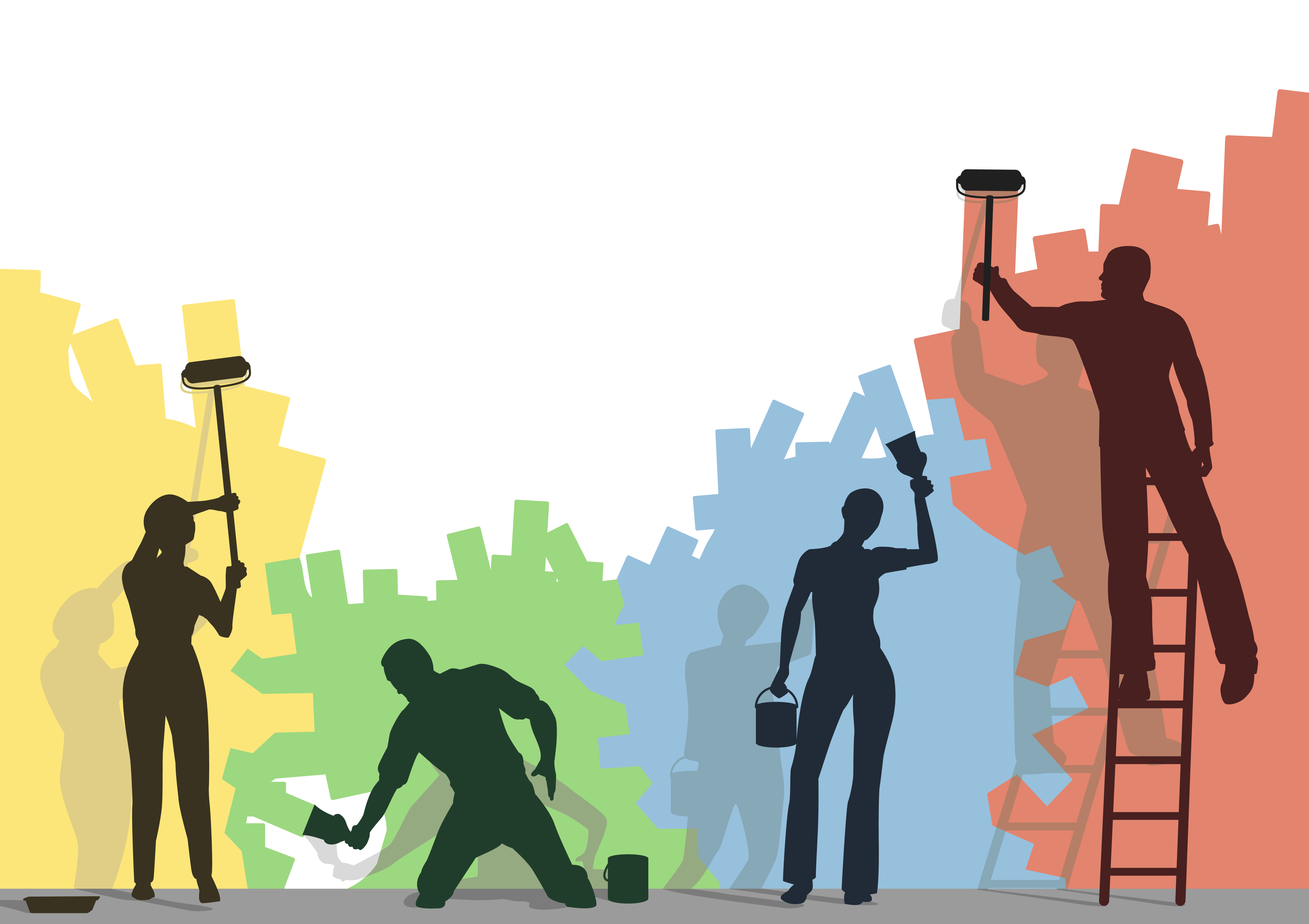 5100x3600 Color Painters Businesspersons Between Jobs