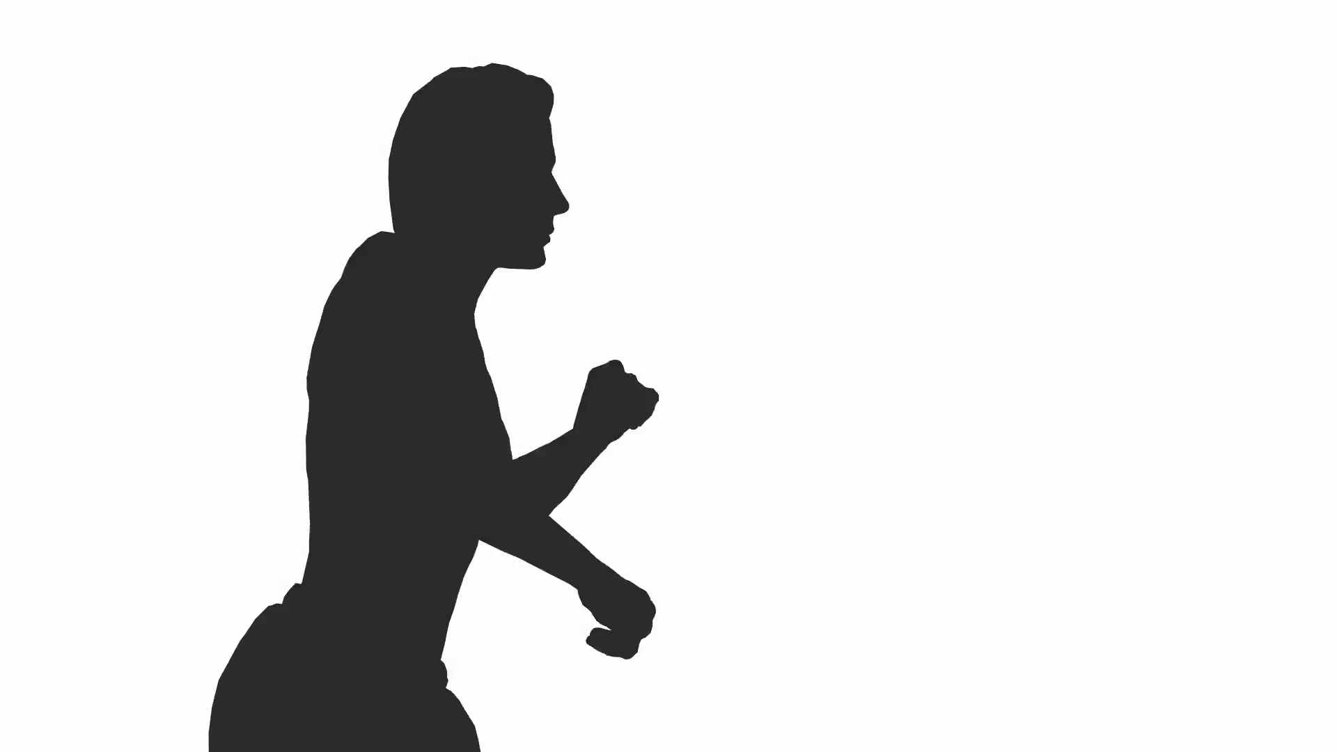 1920x1080 Silhouete Of Male Jogger Medium Shot Motion Background