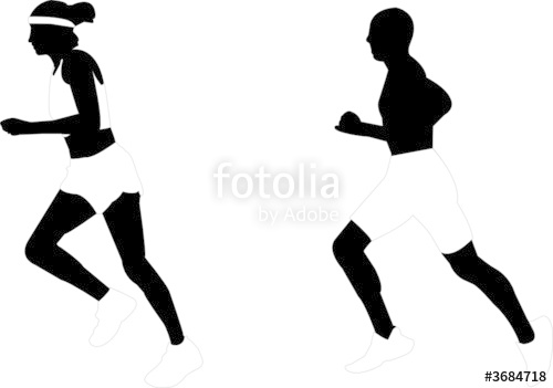 500x351 Jogger Silhouettes Stock Image And Royalty Free Vector Files