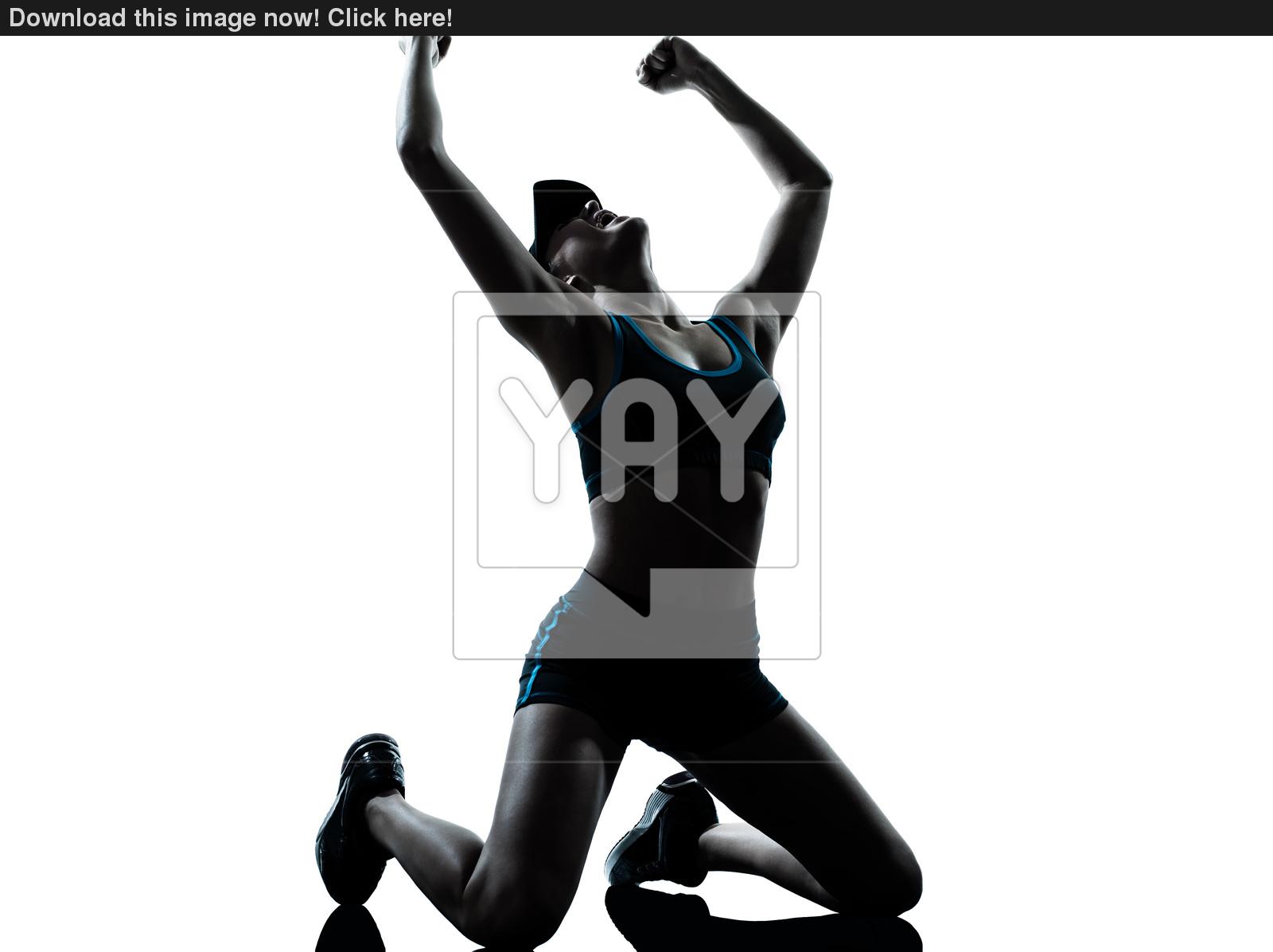 1600x1196 Woman Runner Jogger Kneeling Winner Victory Image
