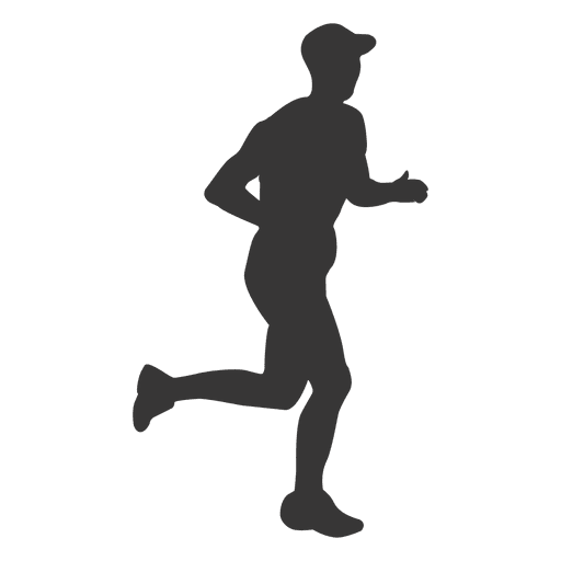 512x512 Man Jogging Silhouette