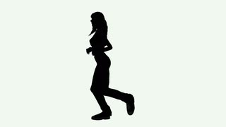 320x180 Profile Of A Man Jogging Silhouette On A White Background Motion