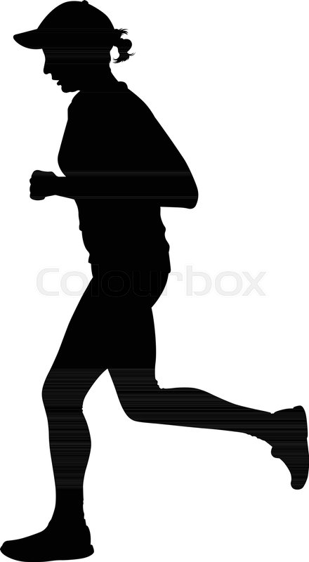 440x800 Runner Silhouette. Jogging Silhouette Stock Vector Colourbox