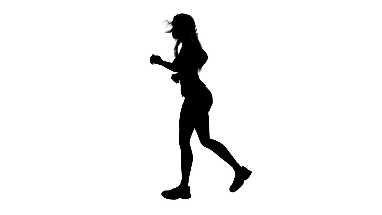 1280x720 Free Hd Video Backgrounds Woman Silhouette Athlete Jogging