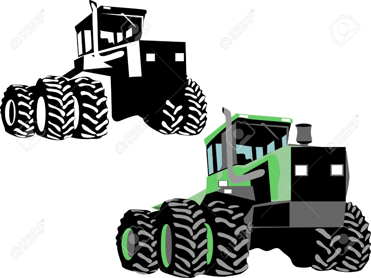 1300x972 Tractor Clipart Four Wheel Drive