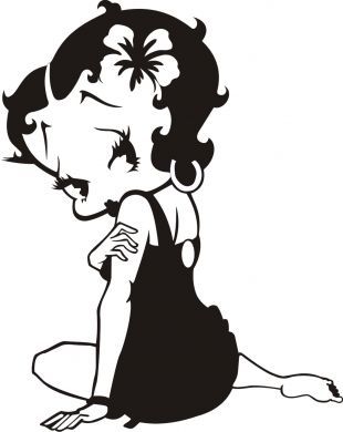 310x390 Betty Boop Die Cut Vinyl Decal Pv1335 Betty Boop, Silhouettes