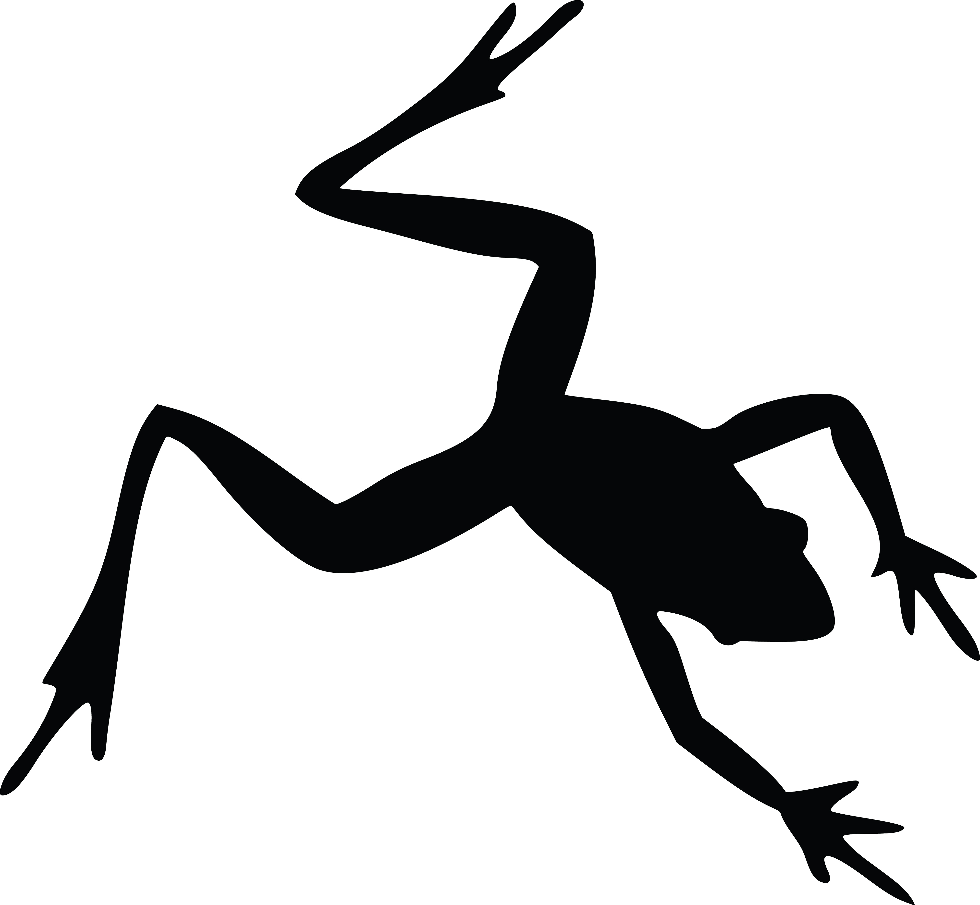 4000x3693 Clipart Of A Frog Silhouette