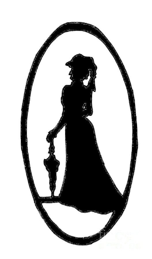 528x900 Woman Silhouette Black On White Digital Art By Jeannie Atwater