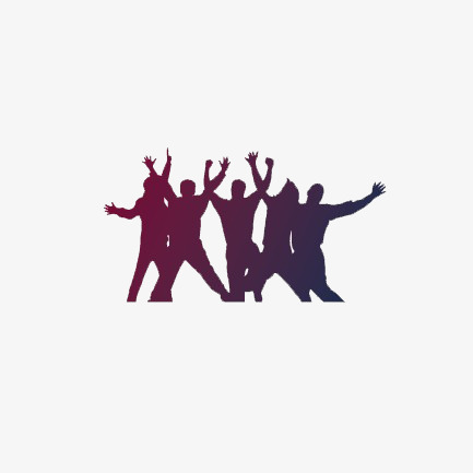 433x433 Happy Blue Silhouette, Joy, Blue Silhouette, Carnival Png Image