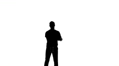 240x134 Silhouettes Young Gymnast Doing Exercises With Juggling Clubs