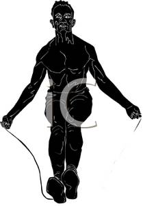 209x300 Silhouette Of An Athlete Working Out With A Jump Rope