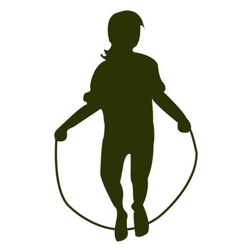 512x512 Girl Jumping Rope Silhouette