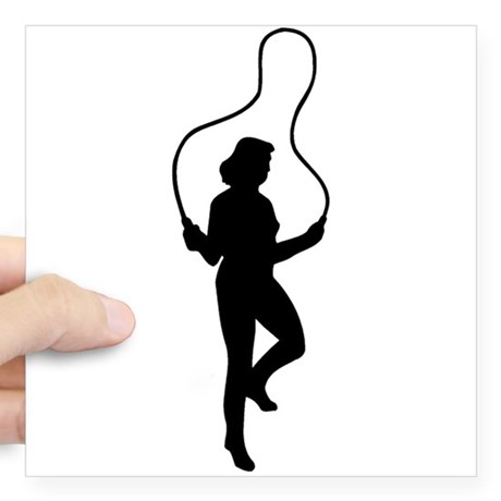 460x460 Jump Rope Silhouette Stickers