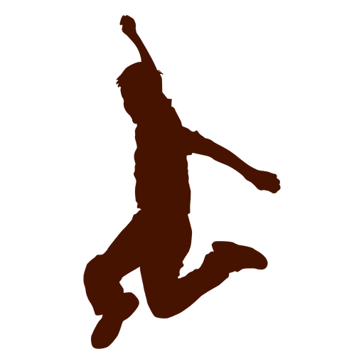512x512 Man Jump Silhouette