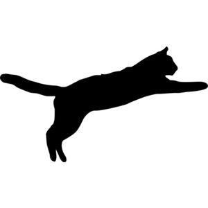 300x300 Stencils Basic Leaping Cat Stencil Painting
