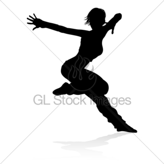 325x325 Street Dance Dancer Silhouette Gl Stock Images