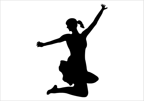 502x351 Jumping Silhouette Clipart