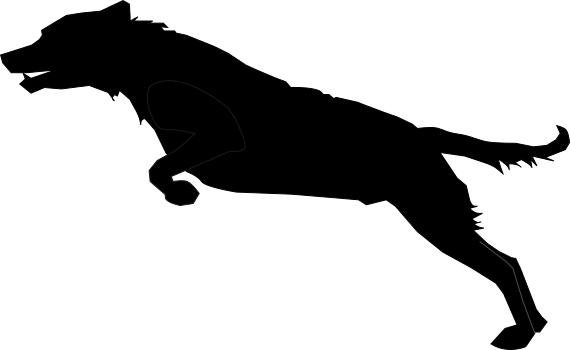 570x350 Jumping Dog Silhouette Clipart