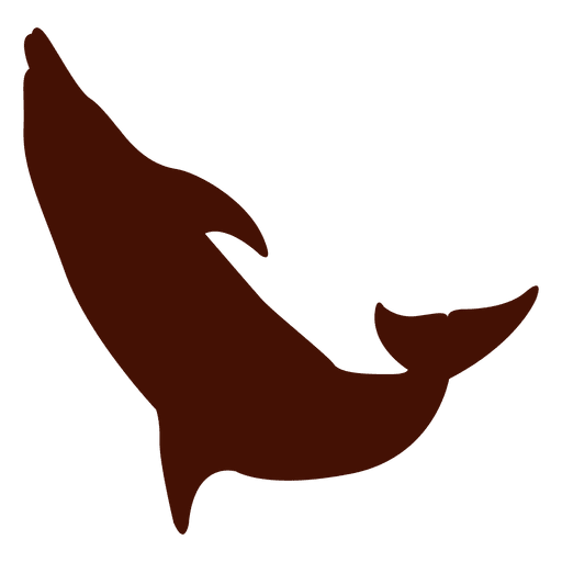 512x512 Dolphin Jumping Backwards Silhouette
