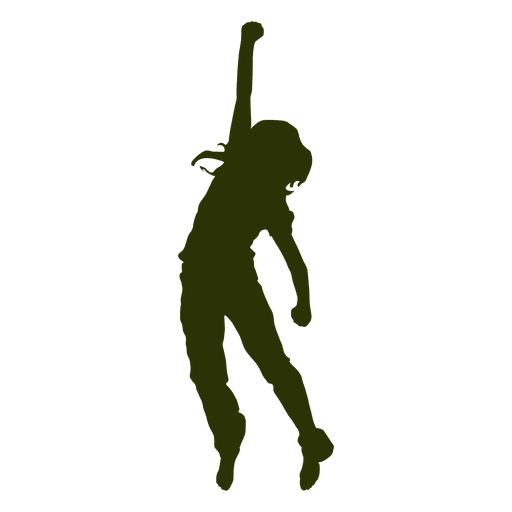 512x512 Jumping Girl Silhouette