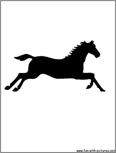 400x525 Jumping Horse Silhouette Coloring Pages