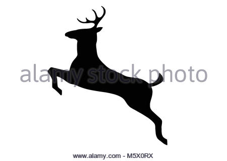 Jumping Reindeer Silhouette at GetDrawings | Free download