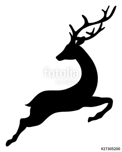 Jumping Reindeer Silhouette at GetDrawings | Free download