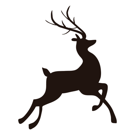 512x512 Reindeer Jumping Silhouette 12