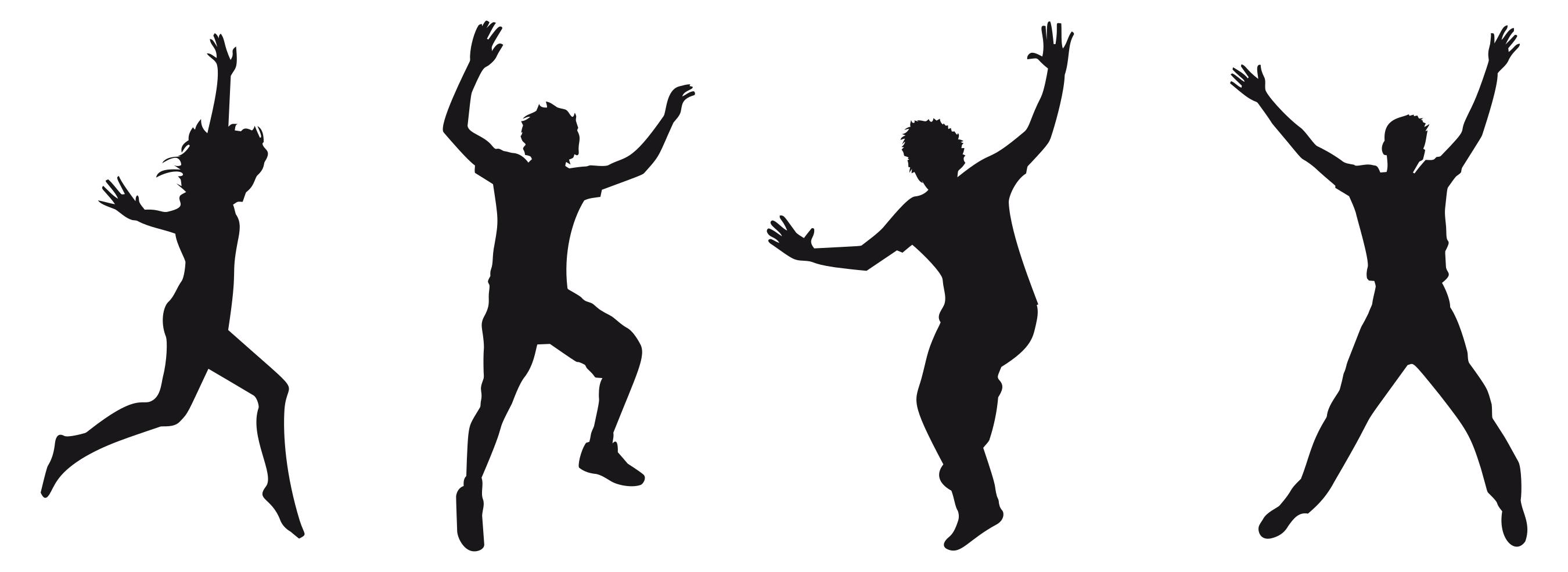 2700x985 Joy Jumping Silhouette 3 Clipart